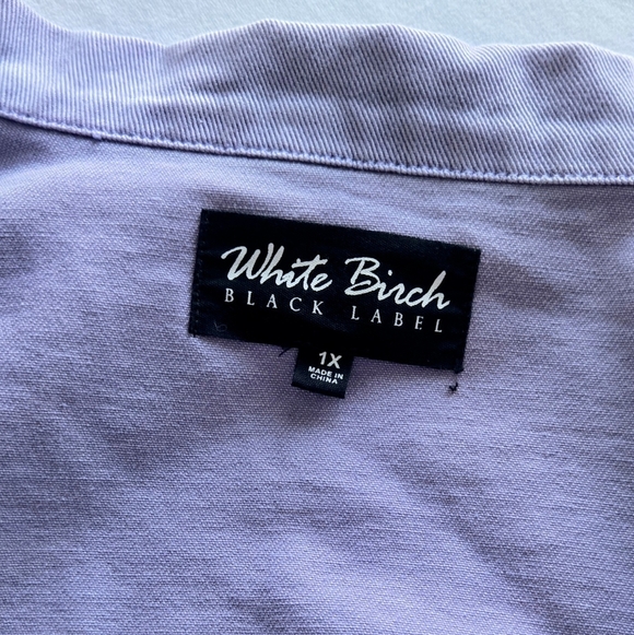 New! White Birch Black label Trucker Jacket Lavender Purple 1X - Picture 10 of 14